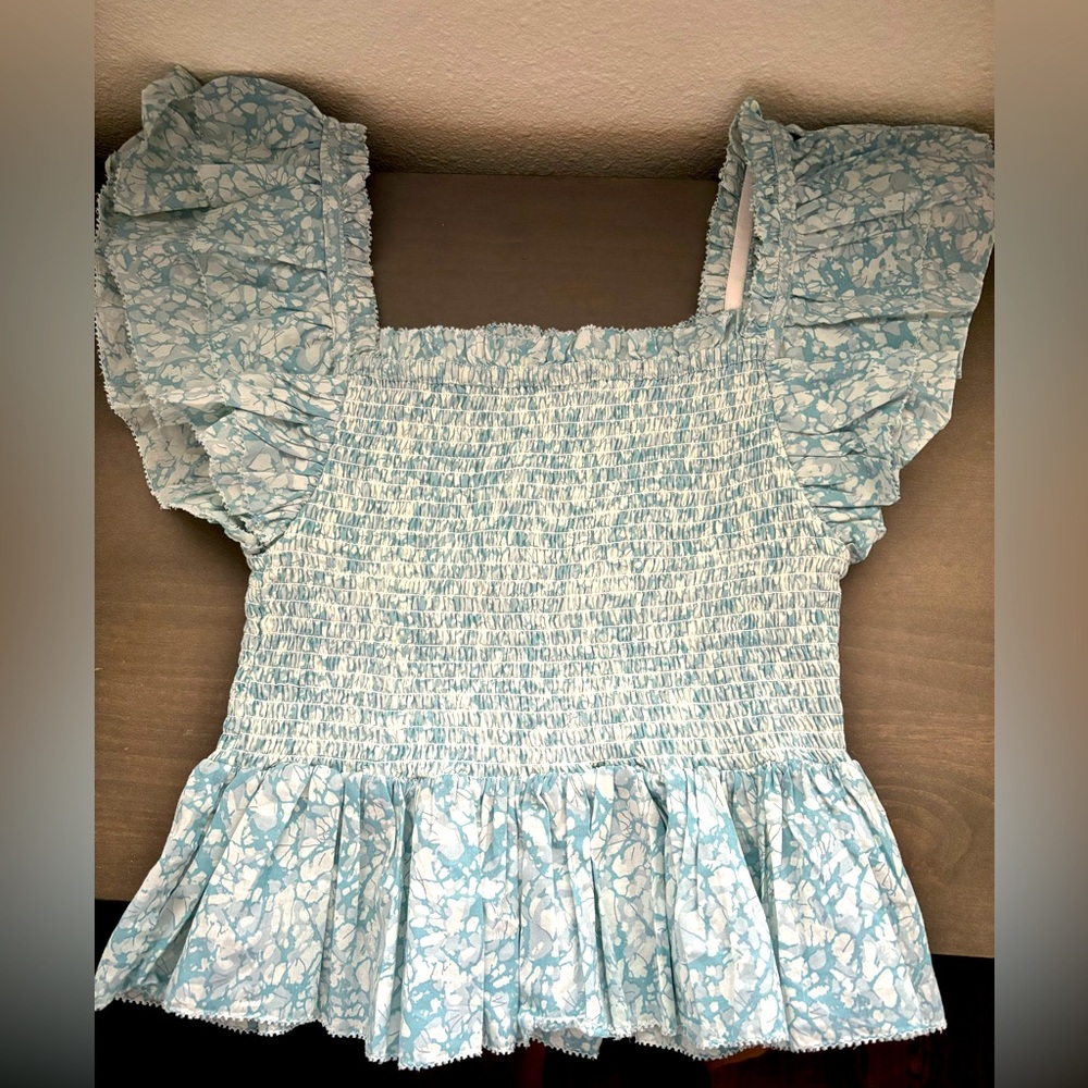 Love The Label Smocked Peplum Top